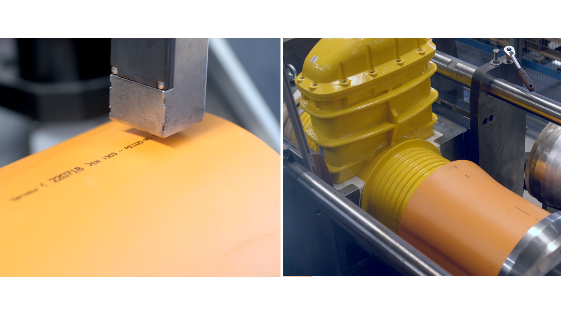 UV radiation of PE material