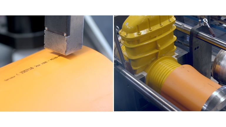 UV radiation of PE material