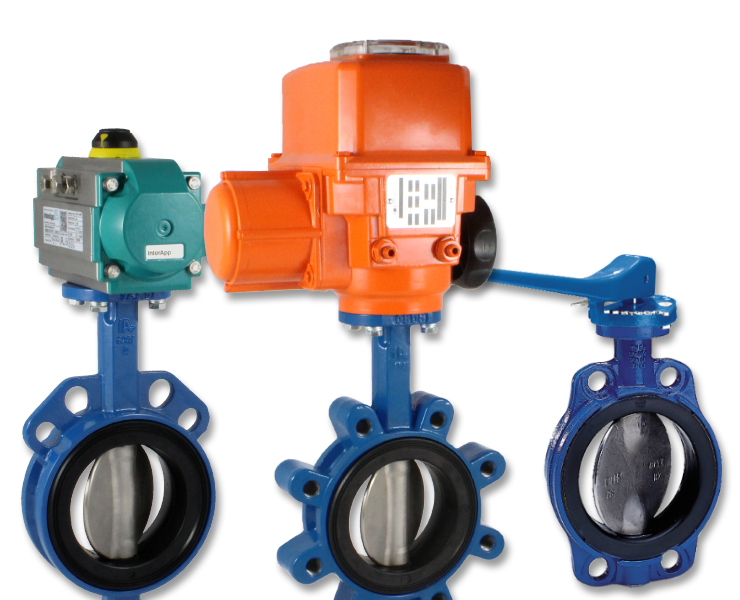 Butterfly valves for wasterwater